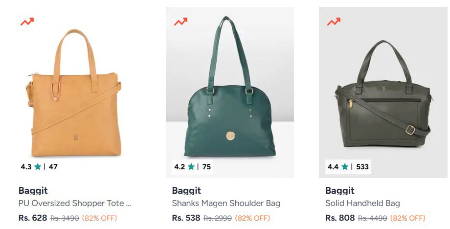 Myntra Loot - Baggit Handbags At Min 80 Link -