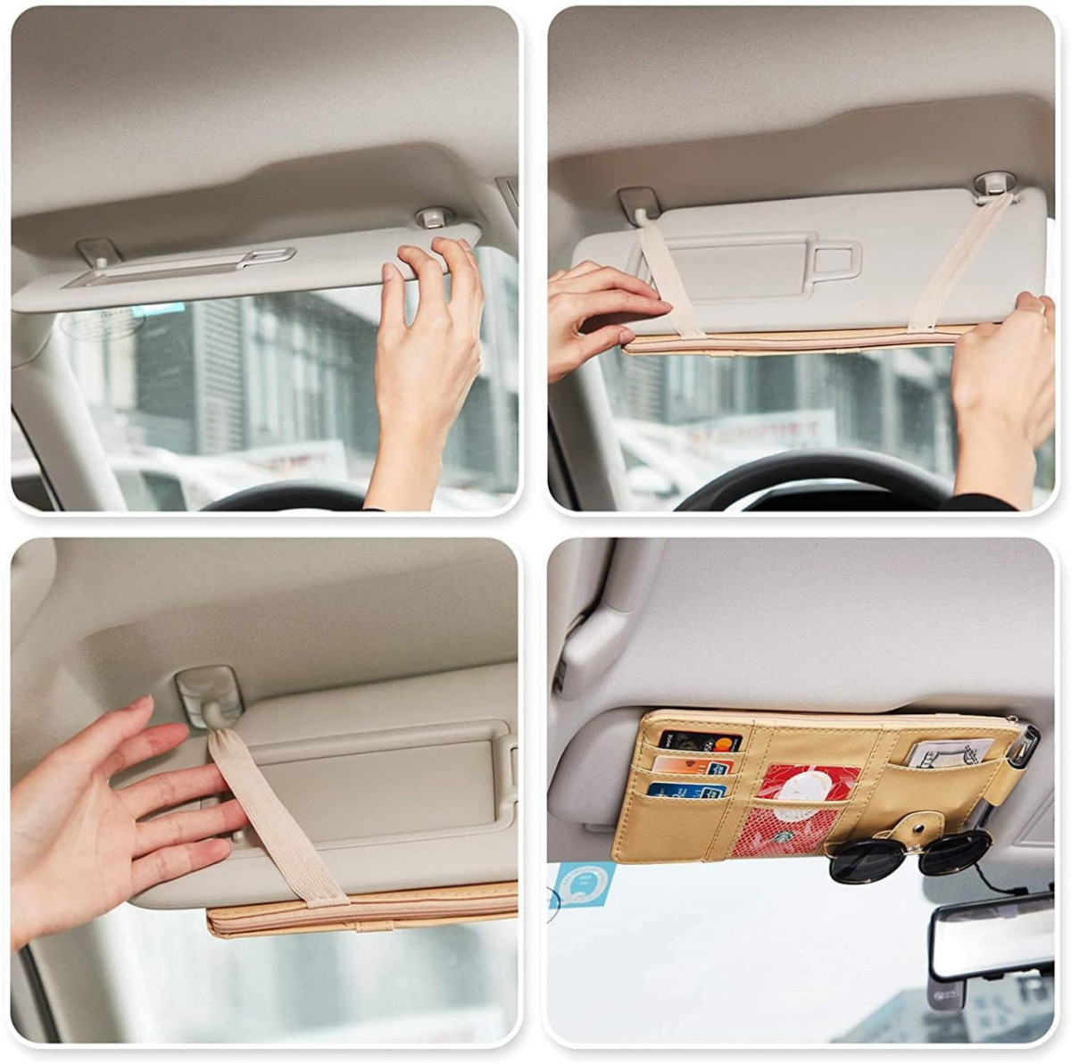Car Sun Visor Organizer With Card Pockets 249