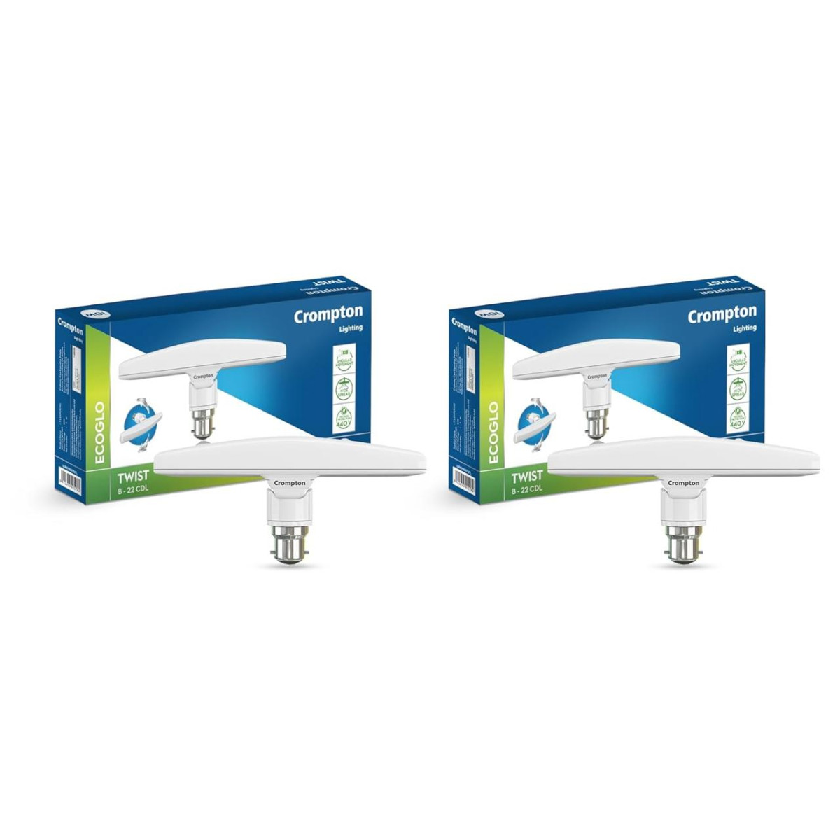 Crompton Twist - T Lamp 10 W (cool Day Light) Pack Of 2 223