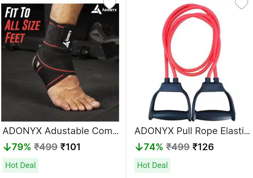 Flipkart Fitness Accessories Starting From Rs 101link
