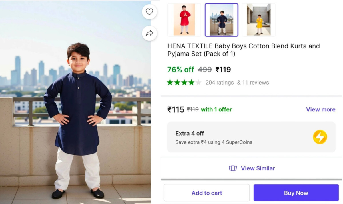 Kid S Kurta Pyjama Set At 119 3 Colors Available More Deals Click Here Must