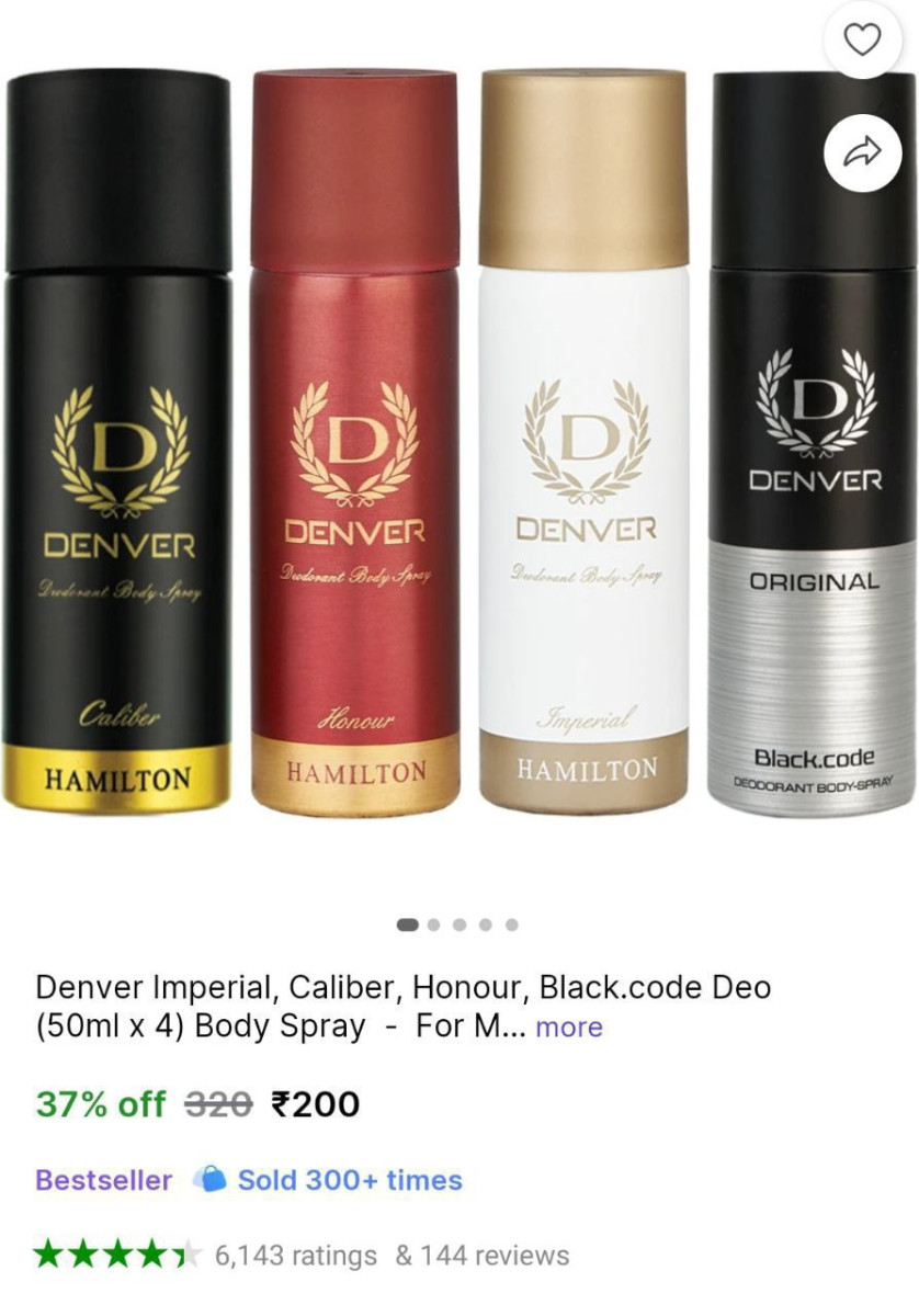 Denver Deo (50ml X 4) 200