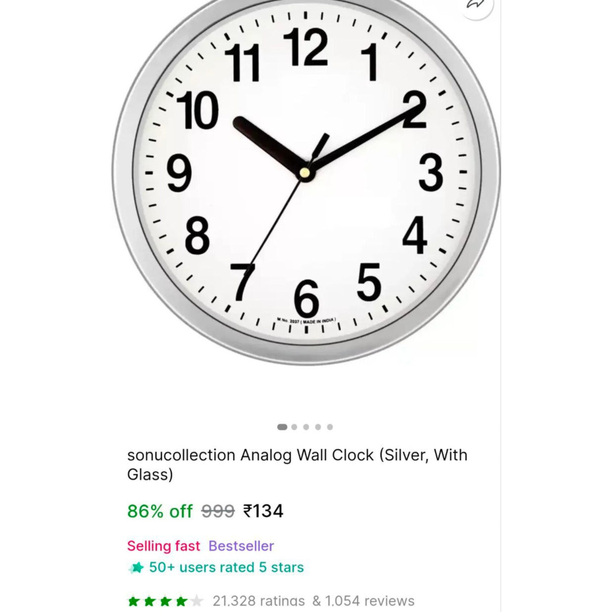 Analog Wall Clock 134 More -