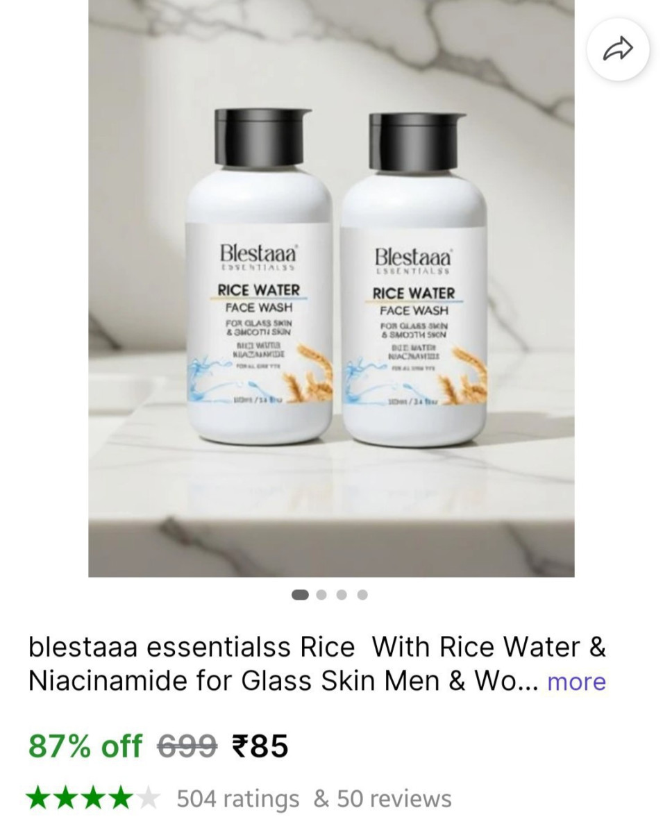 Rice Water Facewash 200ml 85