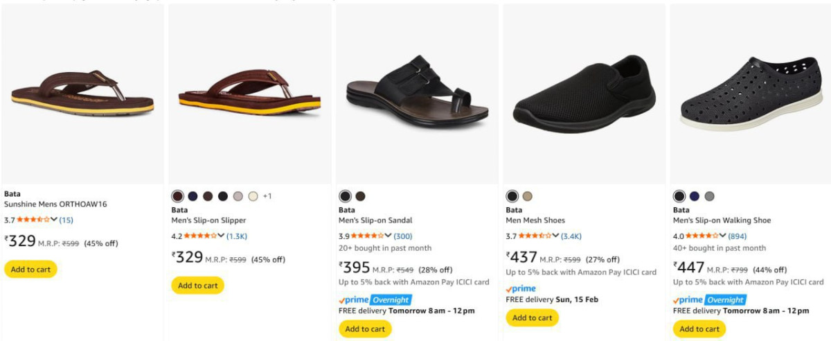 Bata Footwears Starts 329