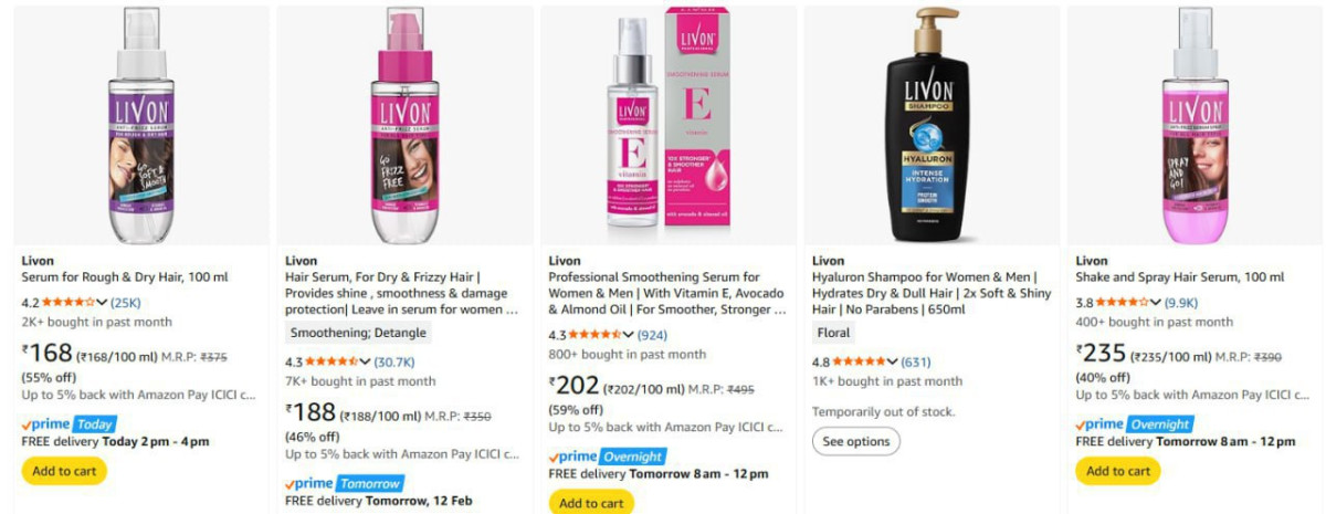 On Livon Hair Serum – Best Price in India
