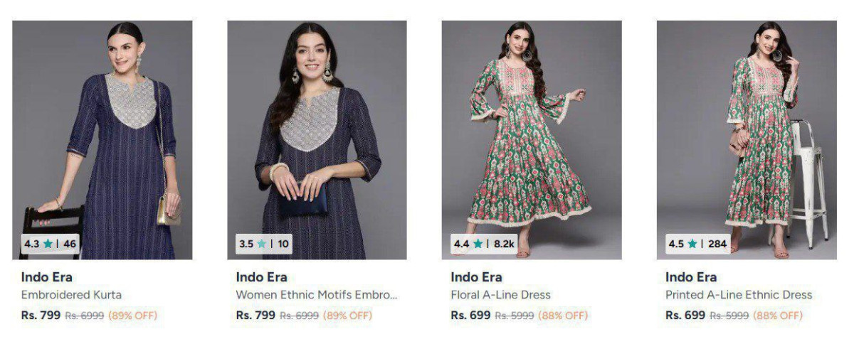 Myntra 90 On Indo Era Womens Clothing – Best Price in India