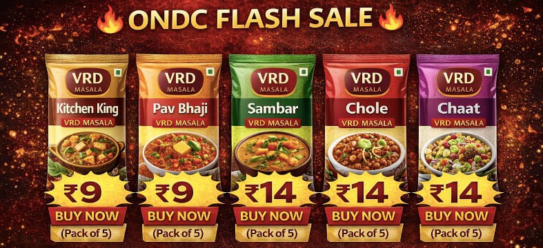Ondc Flash Sale Buy Any Masala Items At Loot Shipping Kitchen King (pack Of