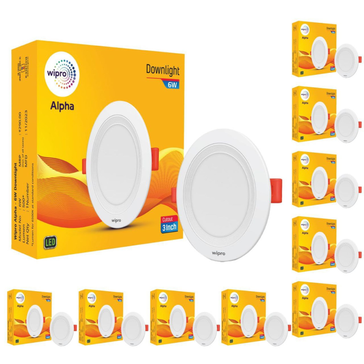 Wipro 6w Alpha Downlight For Junction Box Green – Best Price in India