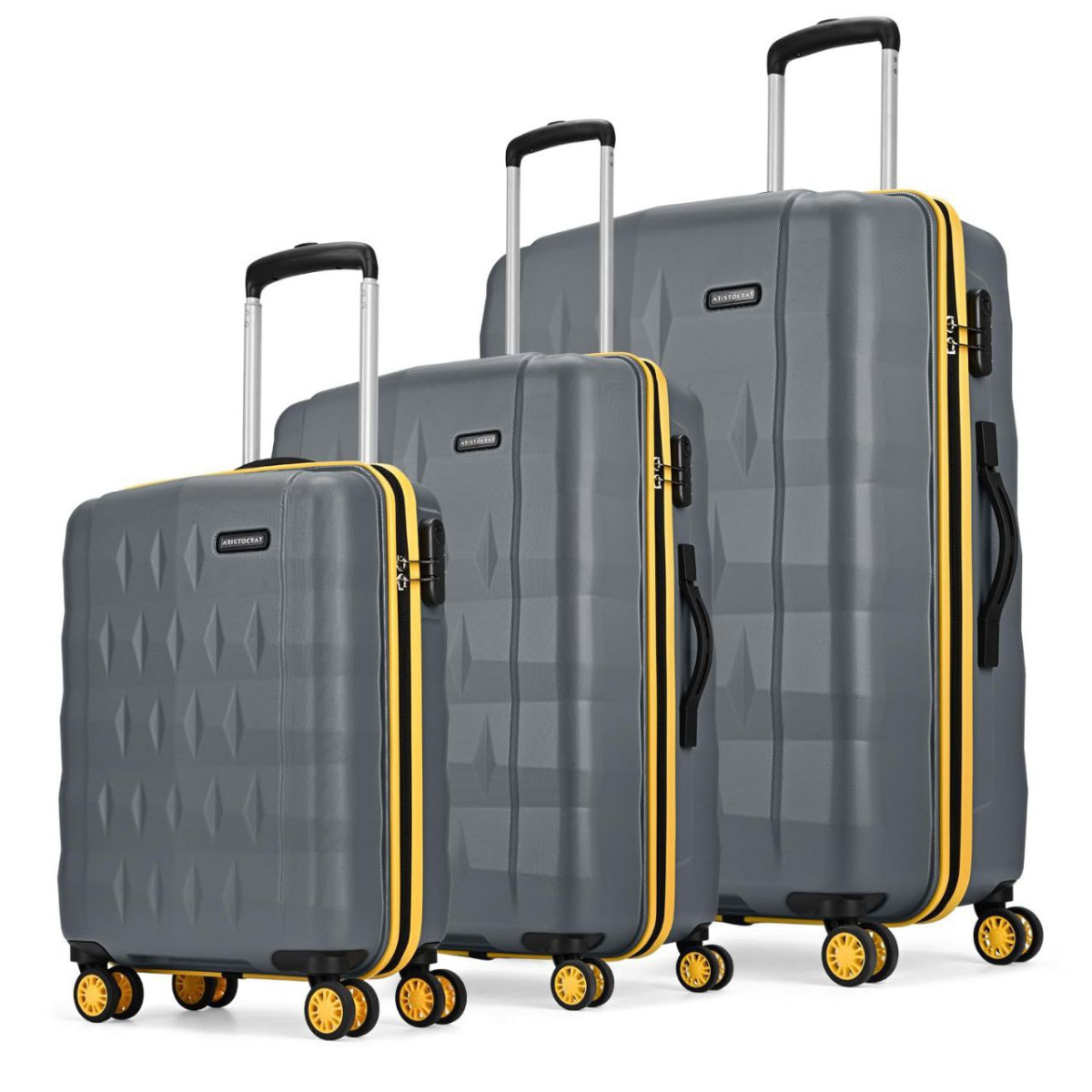 Grab 5 099aristocrat Comet Set Of 3 Trolley Bag 56 66 76cm Small Medium Lar