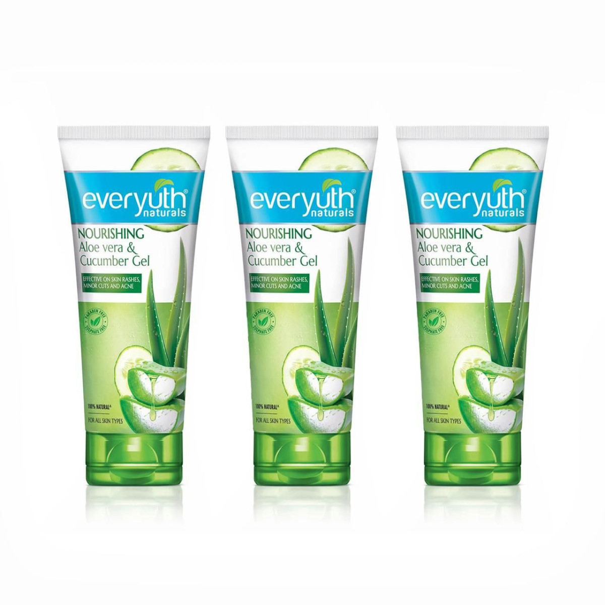 Everyuth Naturals Nourishing Aloe Vera Cucumber Gel - 150 G (pack Of 3) – B