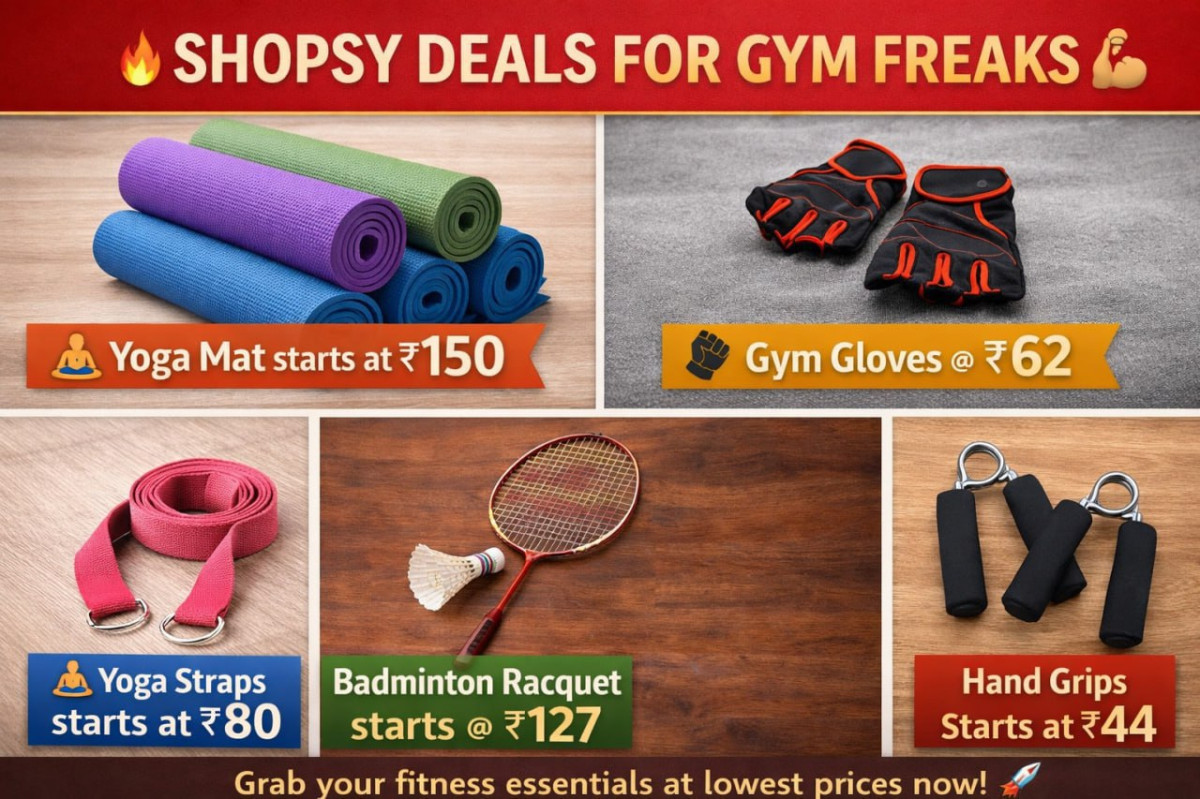 Shopsy Deals For Gym Freaks Yoga Mat Starts At 150gym Gloves 62yoga Straps 