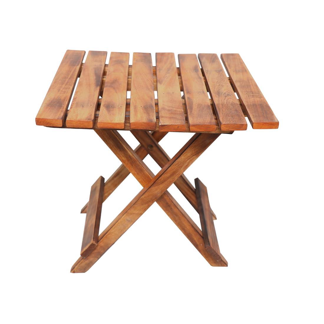 Handmade Wooden Natural Brown Foldable Coffee Table 299 – Best Price in Ind