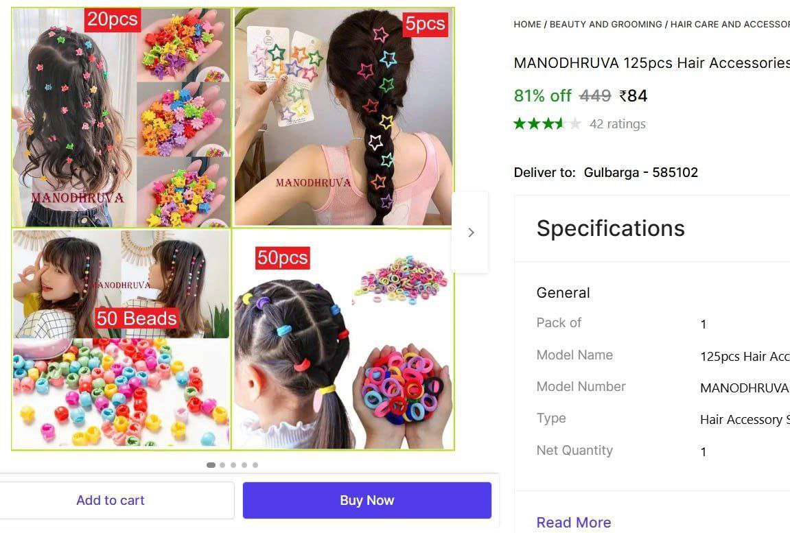 Pcs Hair Accessories Set 84 – Best Price in India