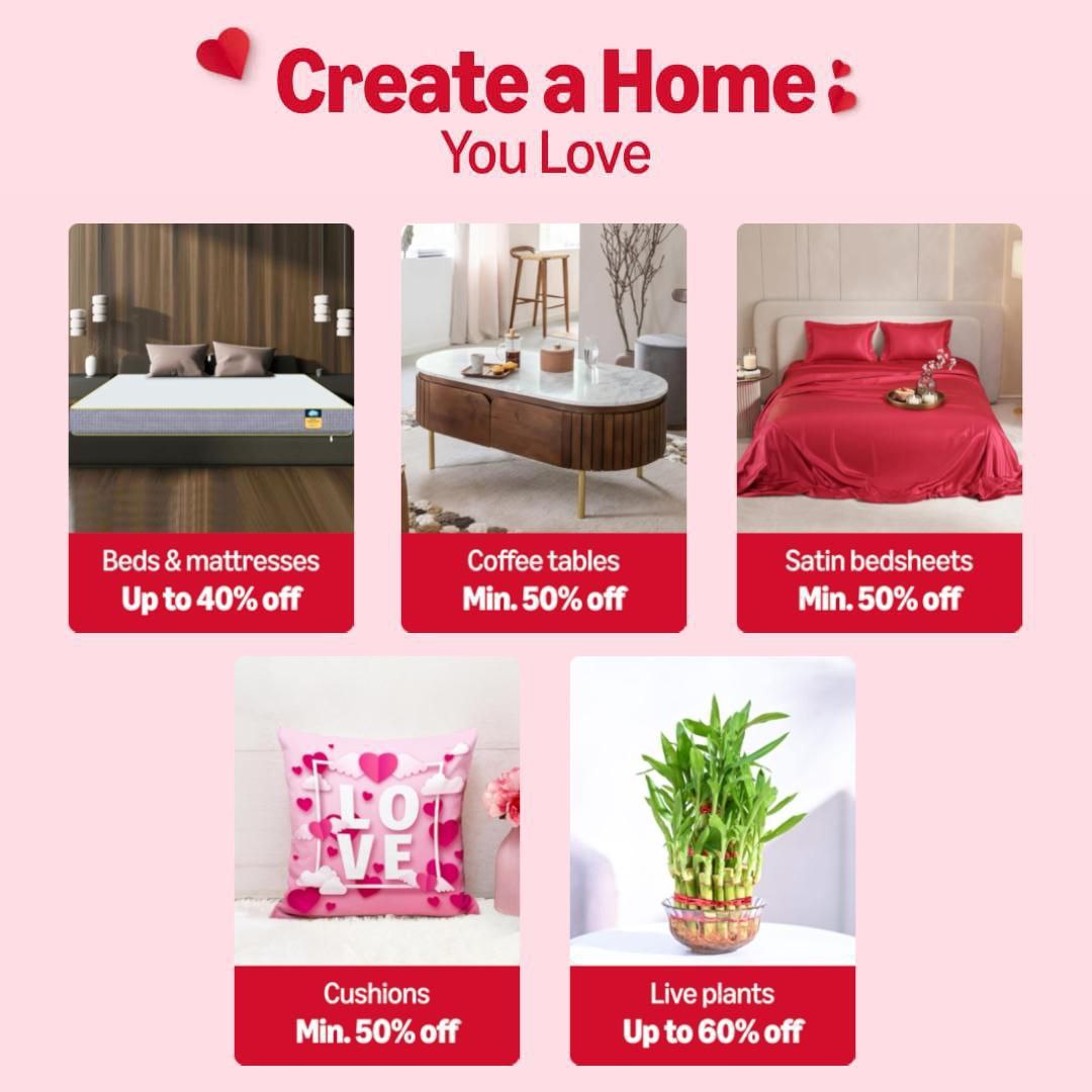 Create A Home You Love Beds Mattresses Up To 40 Coffee Tables Min 50 Satin 