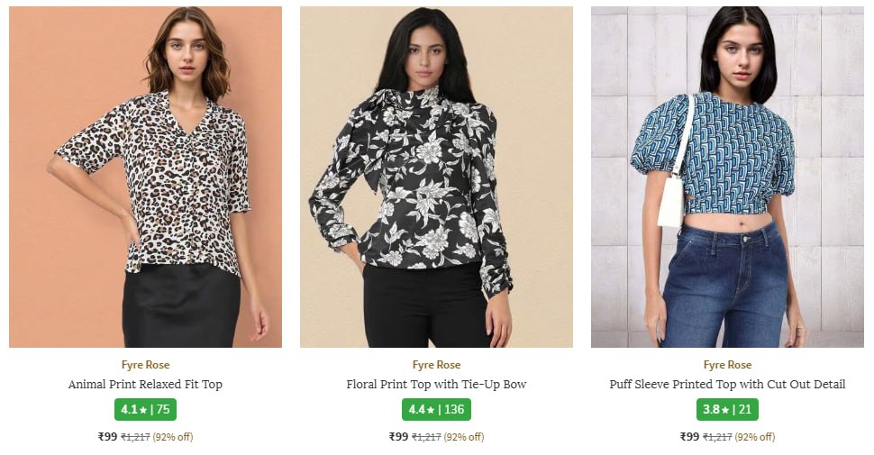 Sam Cold Crop Top Starting 99 – Best Price in India