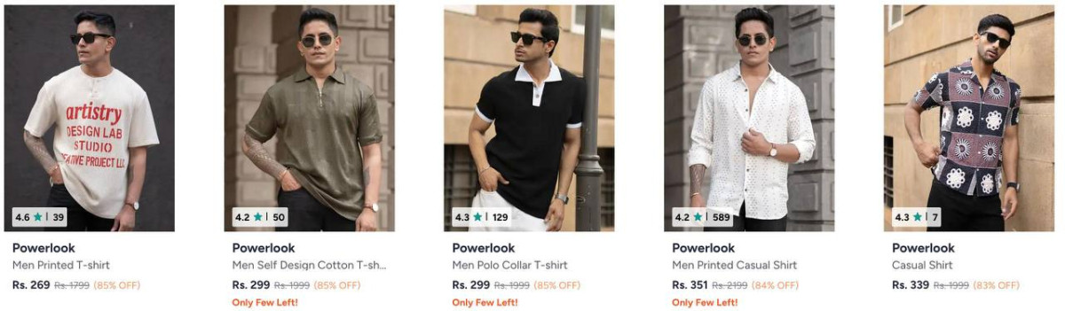 Myntra 85 On Powerlook Clothing – Best Price in India