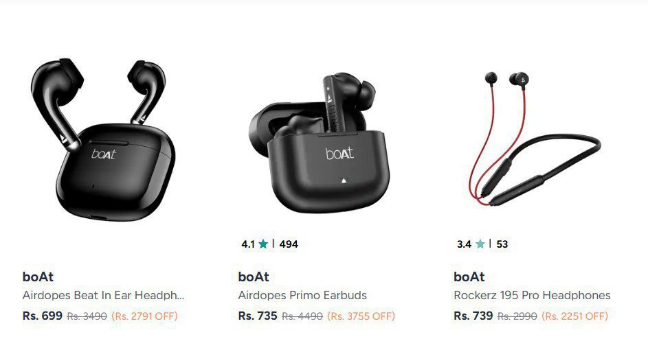 Myntra Boat Neckband Earbuds Starts 699realme Earbuds Starts 790 – Best Pri