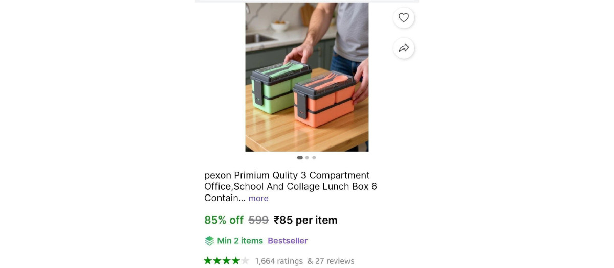 Lunch Box 3 Compartment 85 – Best Price in India
