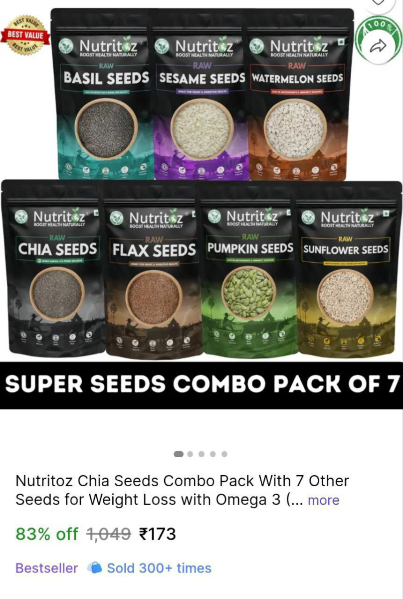 Raw Seeds Combo Pack Of 7 173 – Best Price in India