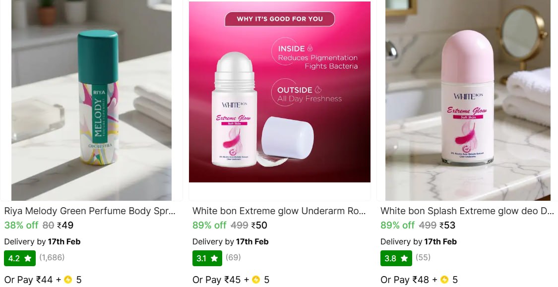 Deodorant Roll - Ons From 49 – Best Price in India