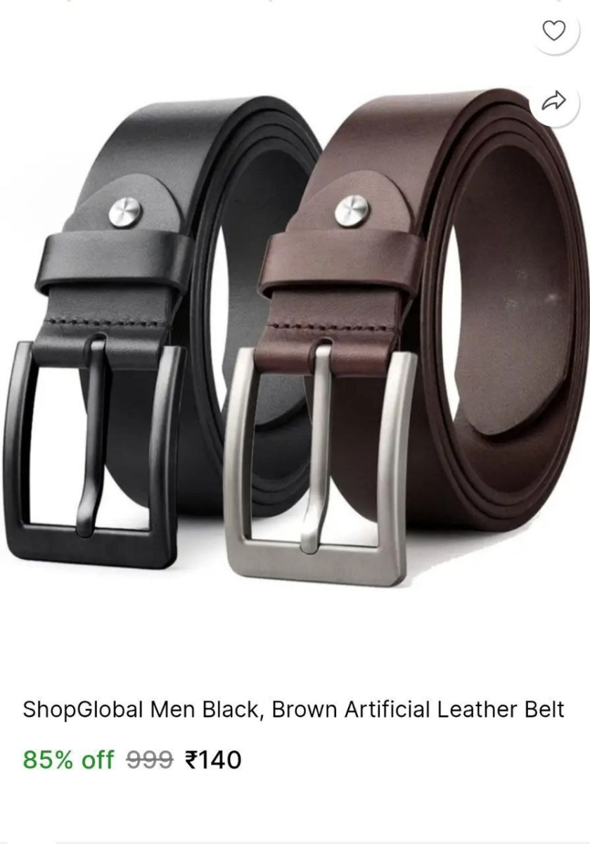 Men S Leather Belt Pack Of 2 140 – Best Price in India