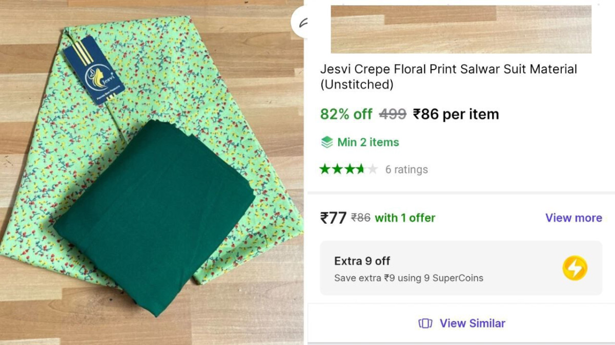 Loot Women Unstitched Suit 86min Buy - 2 Qty – Best Price in India