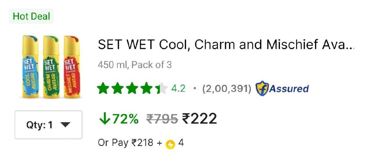 Set Wet Deo (150ml3) At 222 – Best Price in India