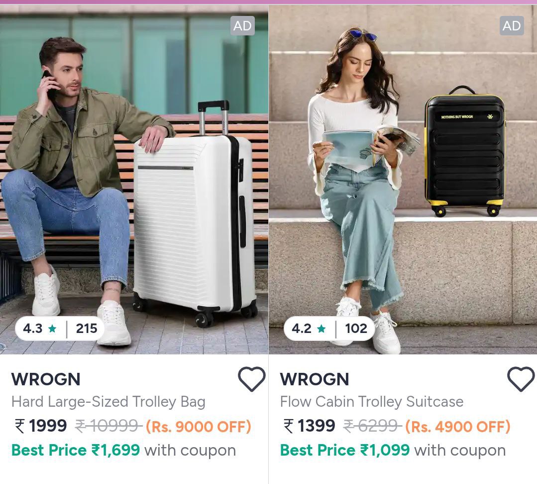 Myntra Wrong Trolleys Starting From 1399 Link – Best Price in India