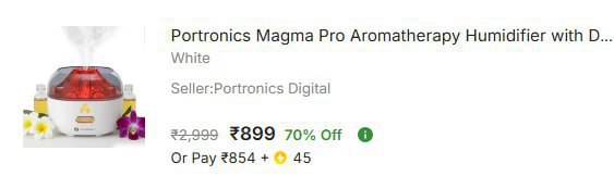 - Portronics Pro Aromatherapy Humidifier At Rs 899 – Best Price in India