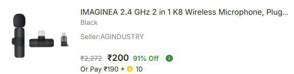 - Wireless Microphone At Rs 200 – Best Price in India