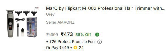 - Marq Hair Trimmer At Rs 473 – Best Price in India