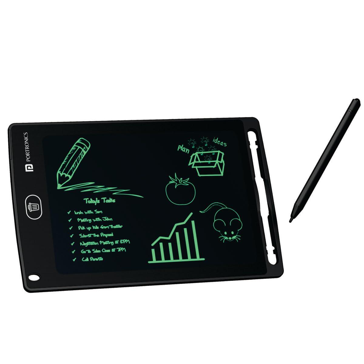 Portronics Ruffpad 8 5e Re-writable Lcd Writing Pad With Screen 21 5cm (8 5