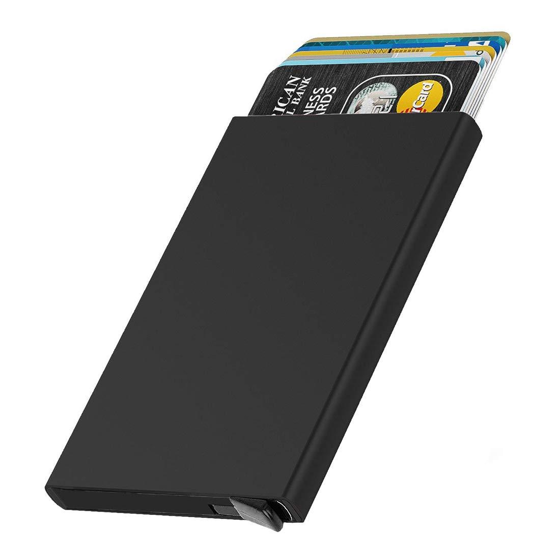 Stealodeal Black Rfid Blocking Aluminium Pop-up Debit Credit Atm Men Women 