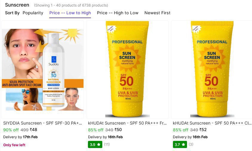 Shopsy 87 On Branded Sunscreen 47 Link – Best Price in India