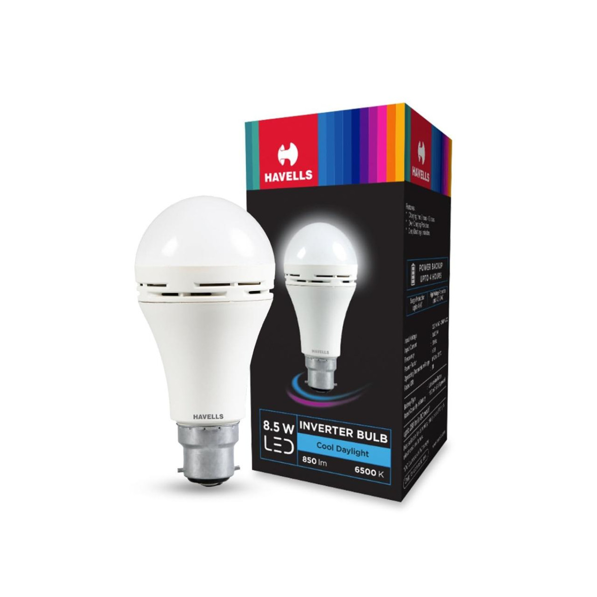 Havells 8 5w Led Emergency Bulb Shatter Resistant 3 Hours Battery Back Up 1