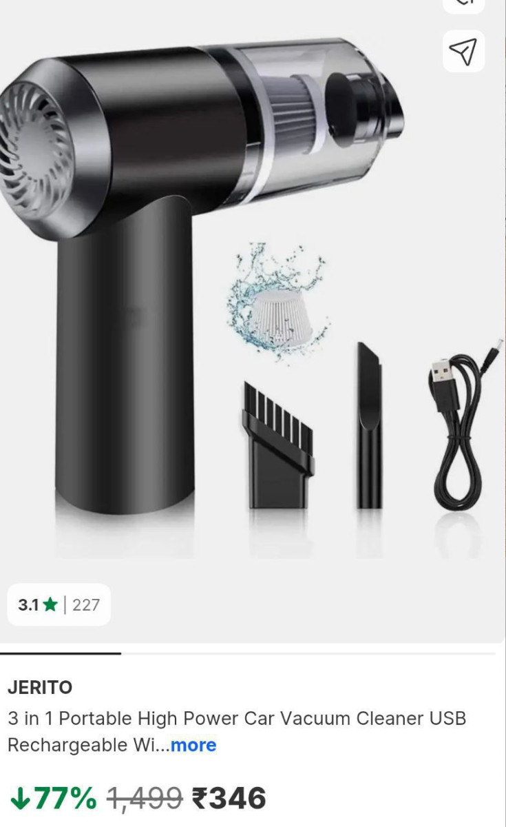 Flipkart Car Vacuum Cleaner 346 – Best Price in India