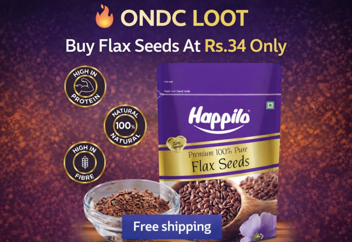 Ondc Loot Happlio Flax Seeds - 250gm At 34 Shipping Use Code Wow25 Link – B