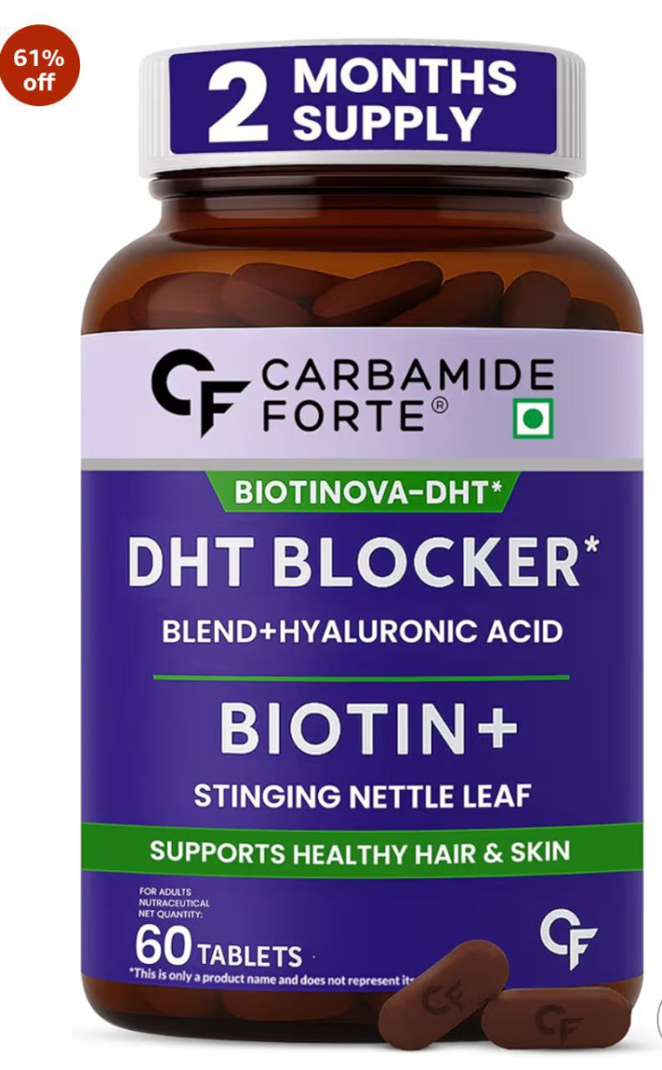 Amazon Grab Cf Dht Blocker With Biotin - 60 Caps 349 -supports Hair Growth 