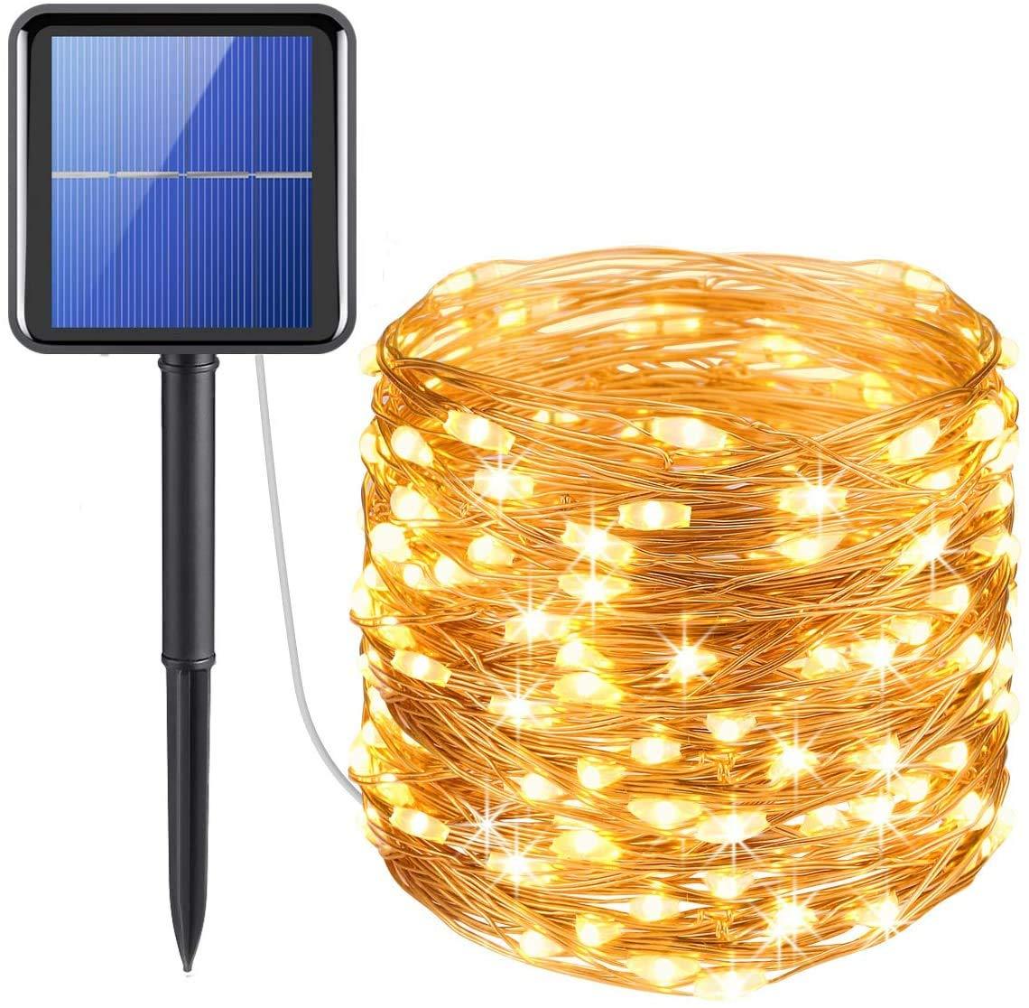 Xergy Solar Fairy String Light Outdoor 39 Ft 120 Led With 800 Mah Inbuilt R