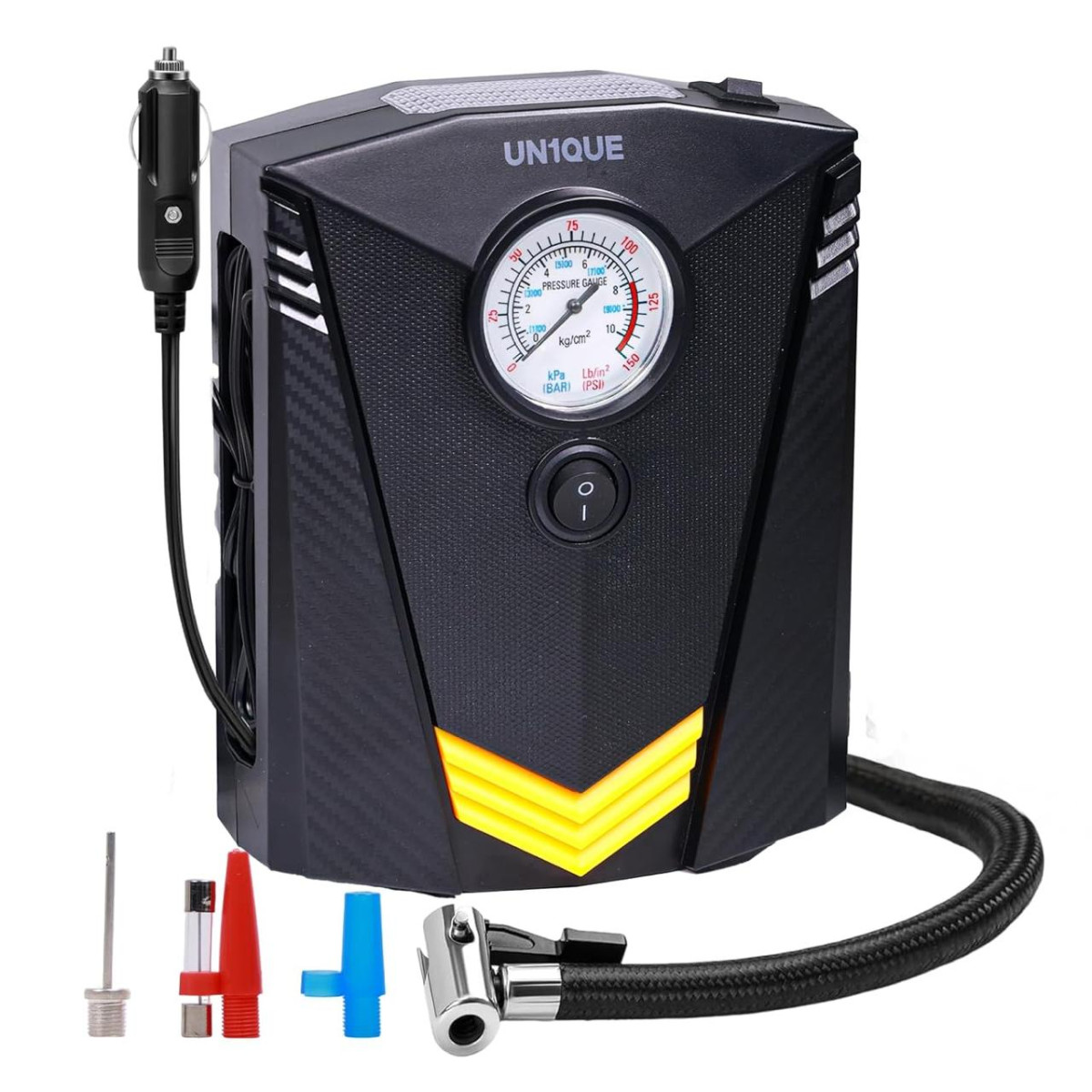 Un1que Tyre Inflator For Car 150psi Car Air Pump 12v Dc Portable Air Compre