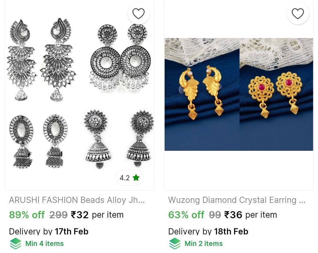 Women Earrings Set From 32 – Best Price in India