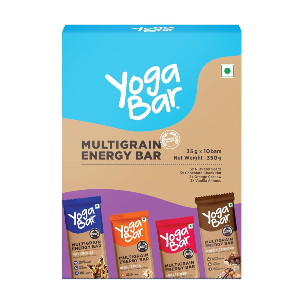 Yogabar Multigrain Energy Bar Variety Pack 10 Bar 195 – Best Price in India