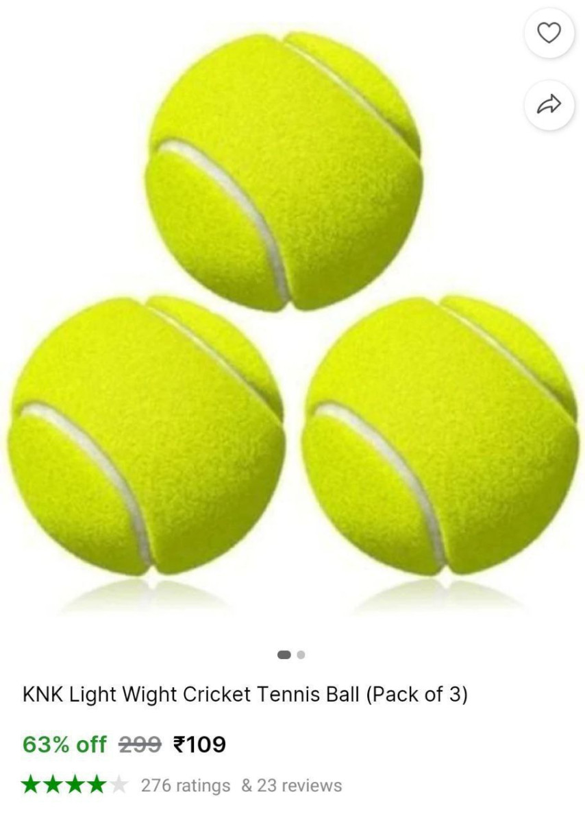 Pack Of 3 Tennis Ball 109 – Best Price in India