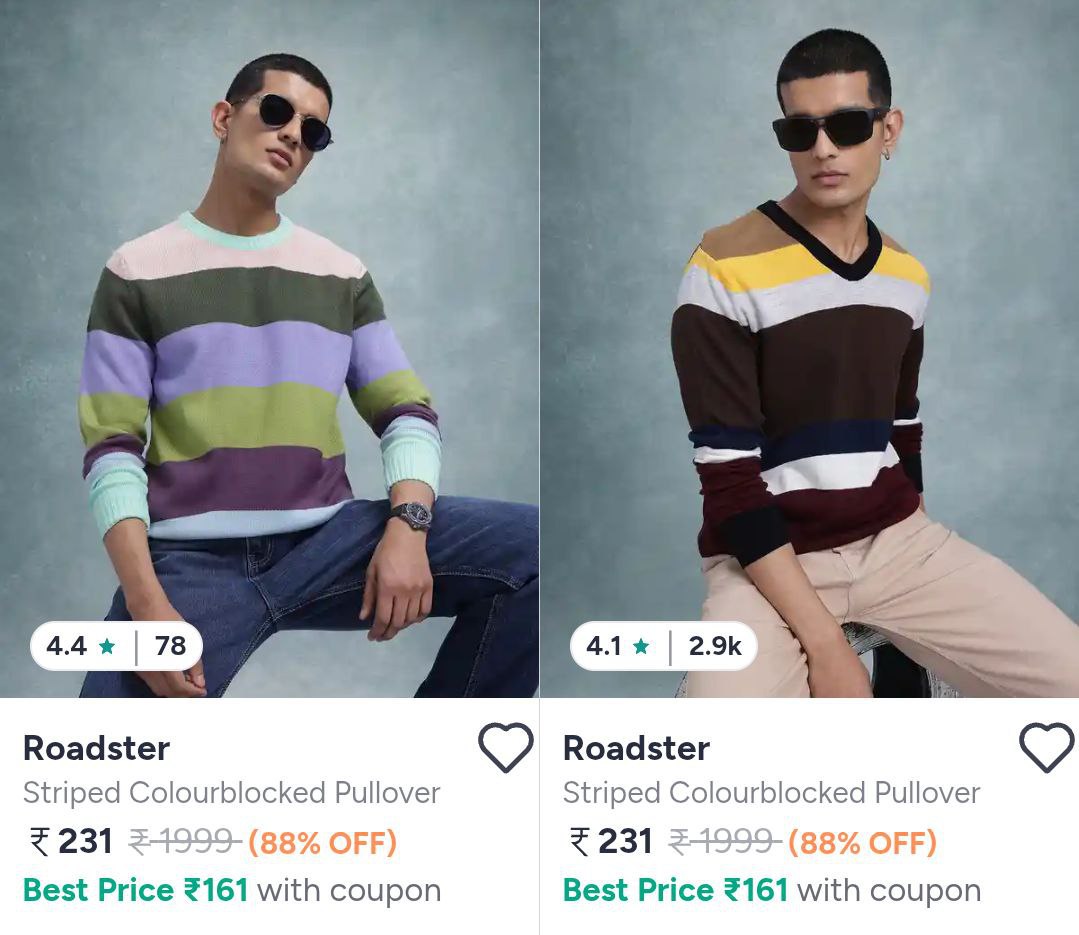 Myntra Winter Wear Dealsroadster Sweaters From 231men Roadster Sweatshirts 