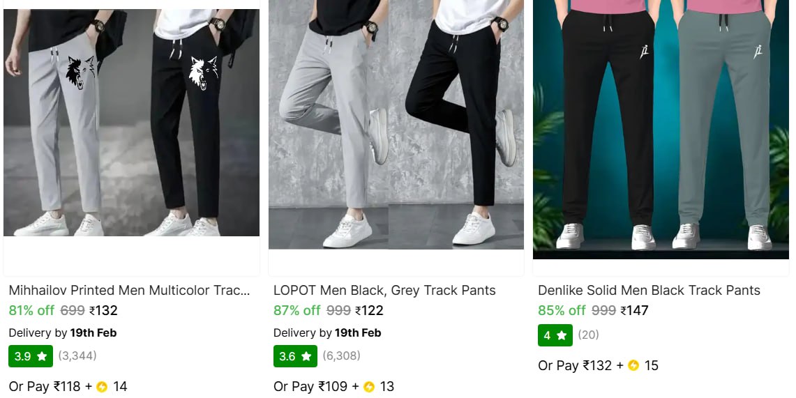 Shopsy Trackpants Under 199 – Best Price in India