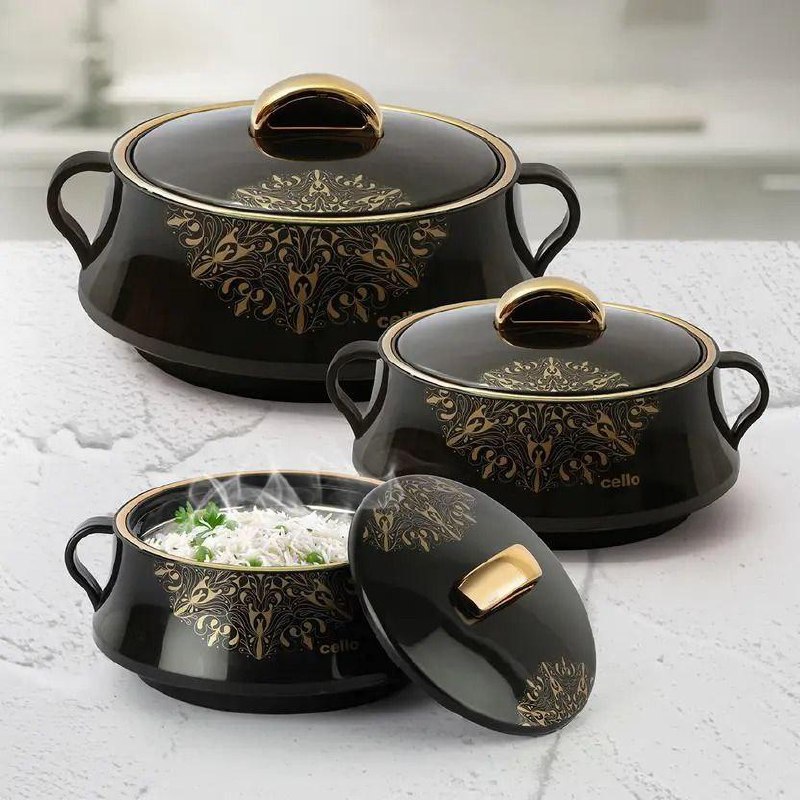Cello Midas (500 1000 1500) Pack Of 3 Thermoware Casserole Set 849 – Best P