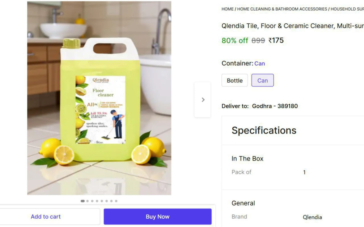 Shopsy Tile Floor Ceramic Cleaner 5l 175 – Best Price in India