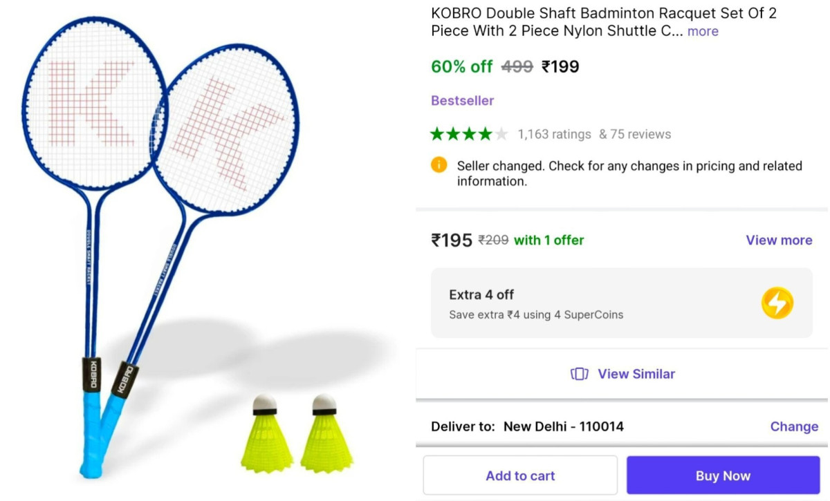 Badminton Racquet Set Shuttle At 199 – Best Price in India