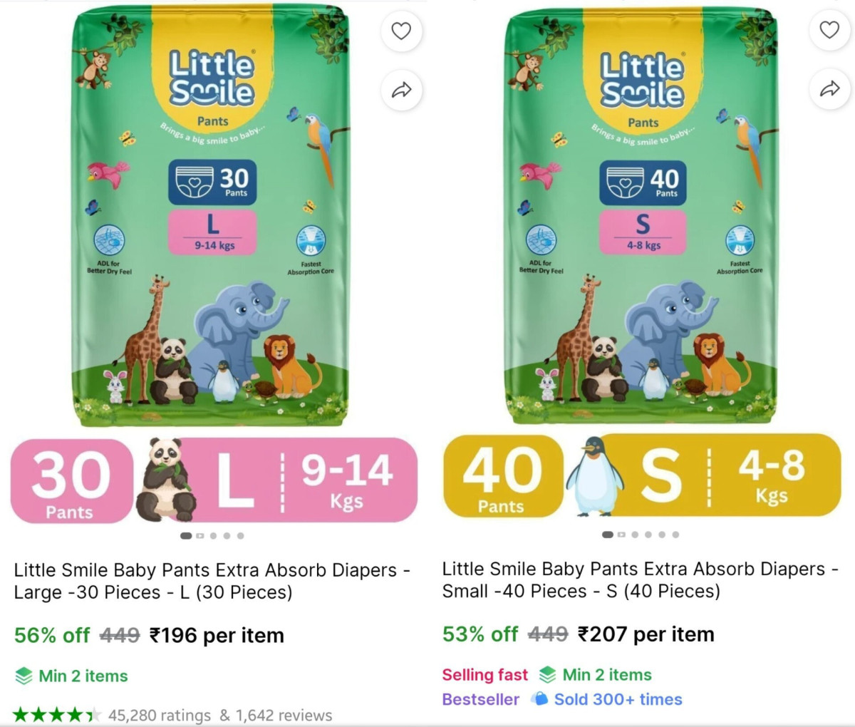 Little Smile Baby Pants Diapers S 40 Pcs 202check Min Buy Quantity – Best P